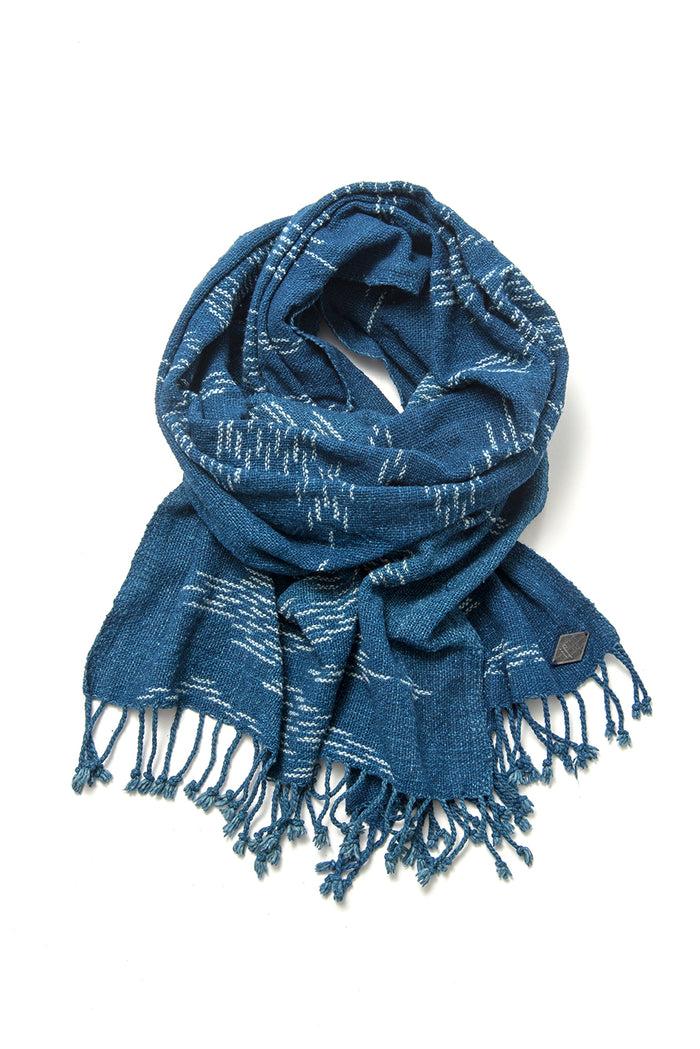 Indigo People TSUBA SCARF - Hand Loomed Ikat