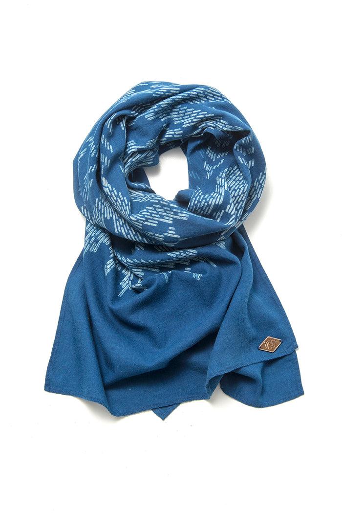 Indigo People TSUBASA SCARF - Mud Resist Block Print