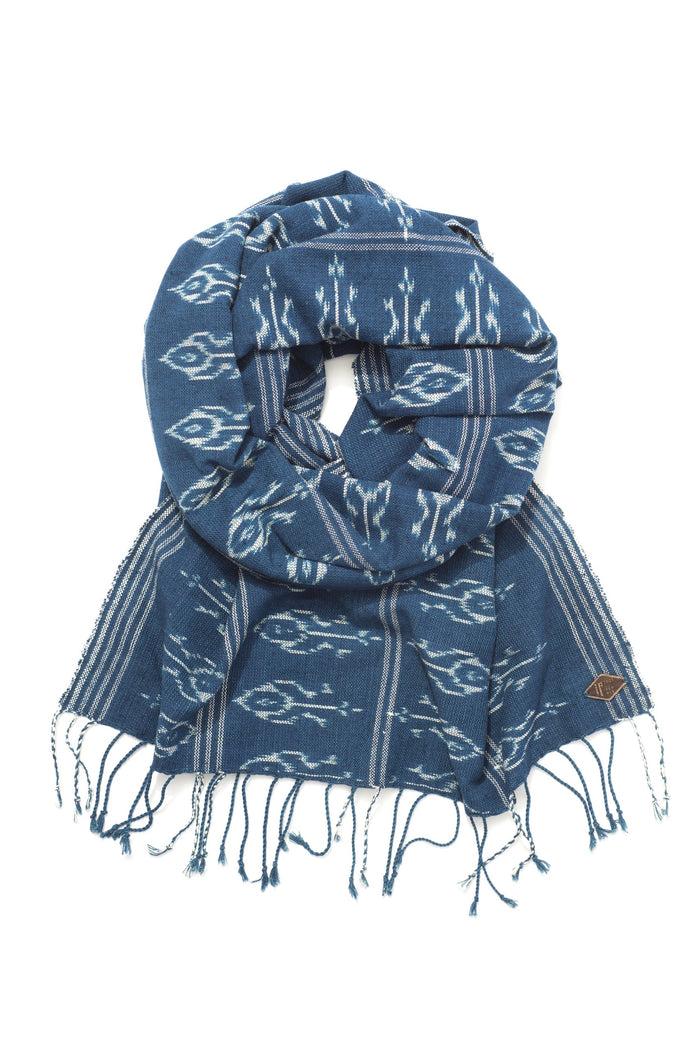 Indigo People TULIP SCARF - Hand Loomed Ikat