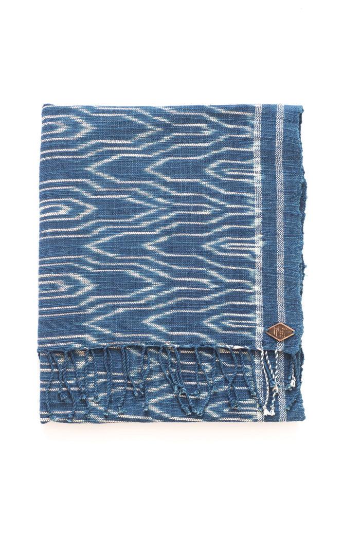 Indigo People WEB SCARF - Hand Loomed Ikat
