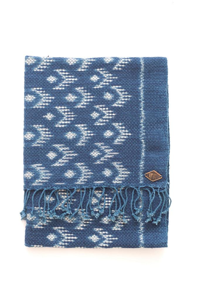 Indigo People WING SCARF - Hand Loomed Ikat