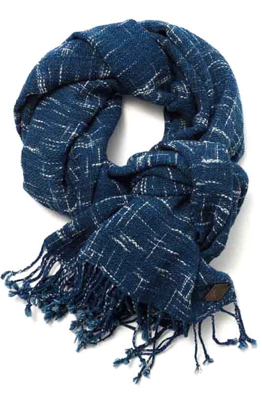 Indigo People YUKI SCARF - hand loomed ikat