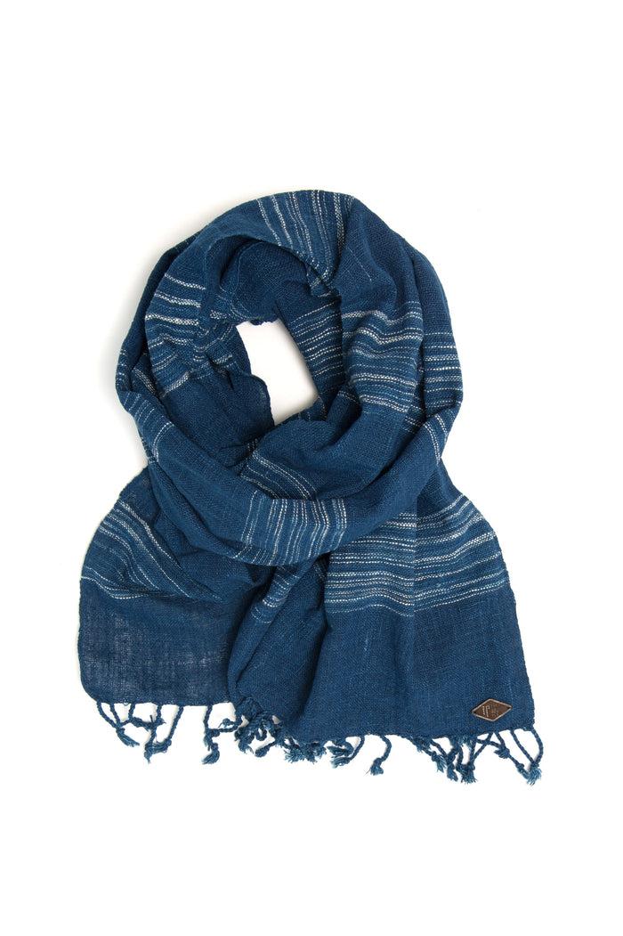 Indigo People ZEBRA SCARF - Hand Loomed Ikat