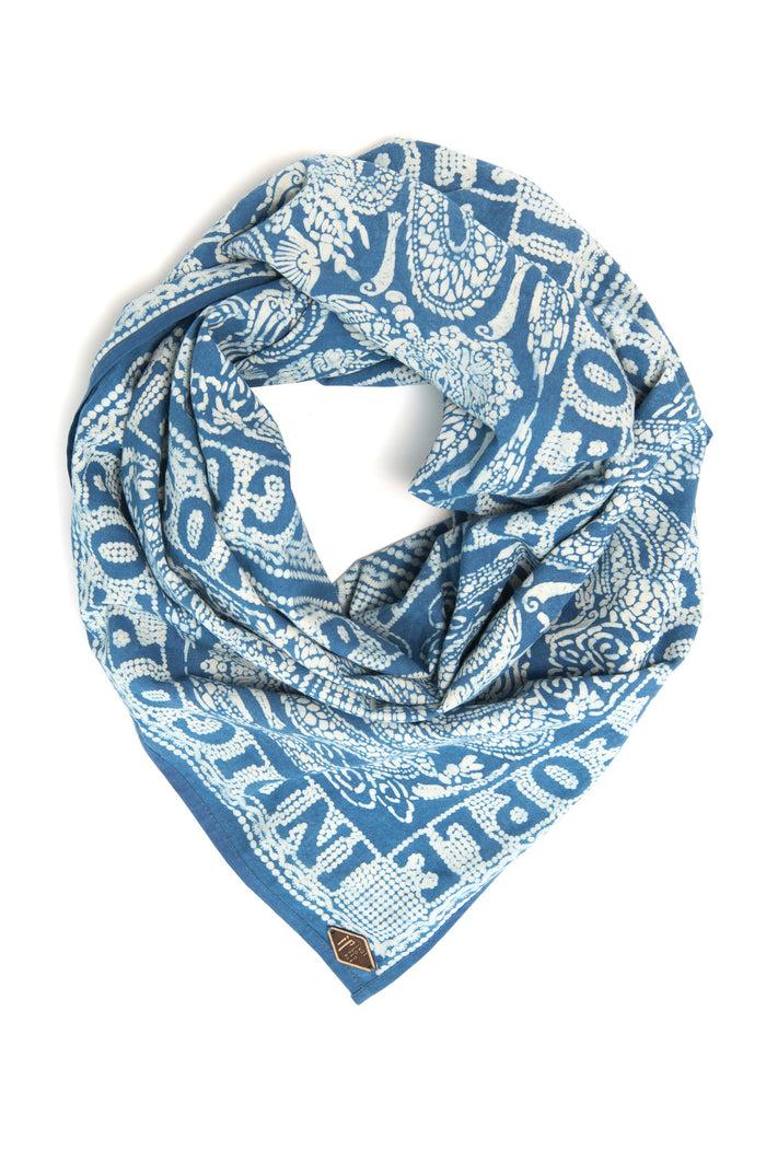 Indigo People SHINWA SQUARE SCARF - Batik Screen Print