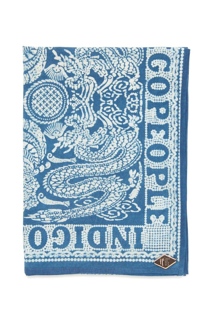 Indigo People SHINWA SQUARE SCARF - Batik Screen Print