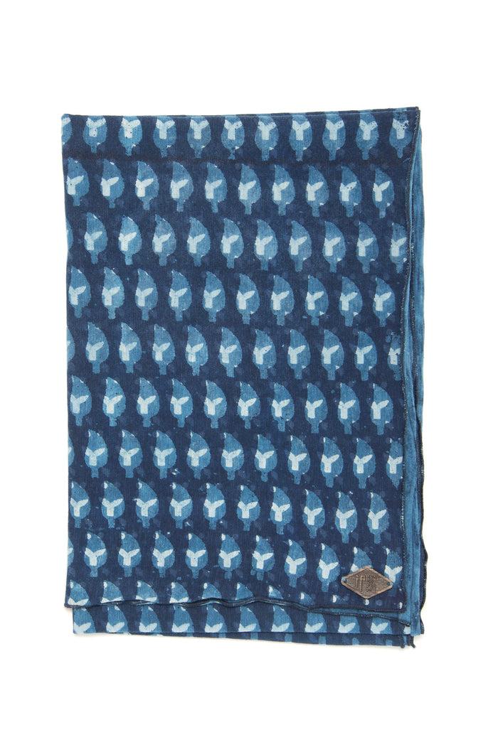 Indigo People STAR SCARF - Mud Resist Block Print + Double Dipped