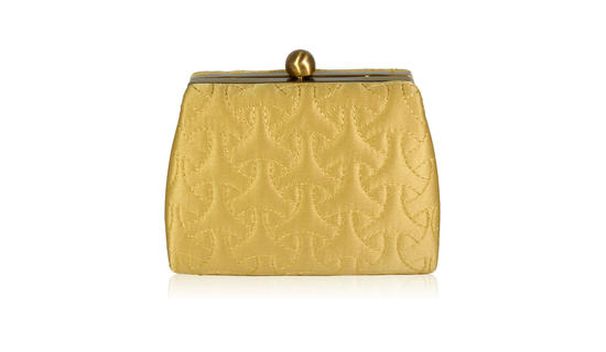 Inge Christopher Deauville Quilted Mini Minaudiere Gold