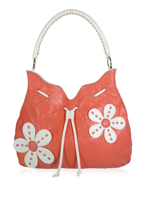 Inge Christopher Flower Power Leather Hobo Turquoise