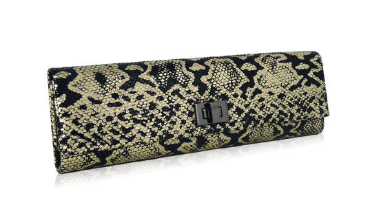 Inge Christopher Alia Long Clutch Black Gold