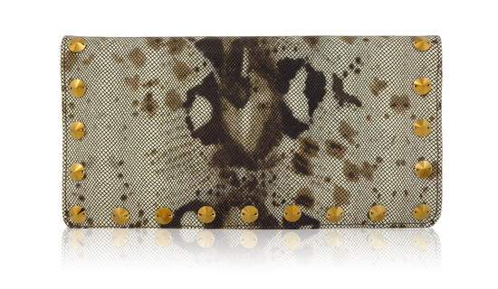 inge christopher Antha Foldover Clutch Black Multi