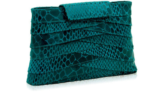 inge christopher Armadillo A-Line Clutch Peacock