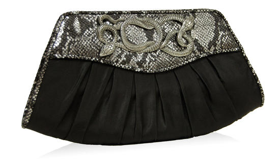 Inge Christopher Bette D Curved Clutch Chocolate