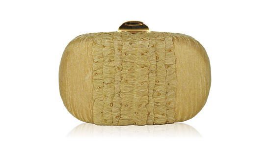 Inge Christopher Bronte Ruffle Minaudiere Pearl