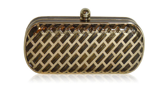 inge christopher Brooke Watersnake Minaudiere Gold