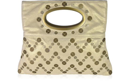 Inge Christopher Cabo Foldover Clutch Bronze