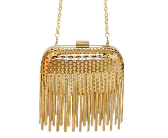 inge christopher Cameron Crossbody Minaudiere Gold