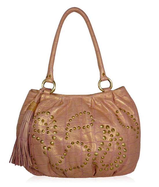 inge christopher Claudette Leather Tote Rose