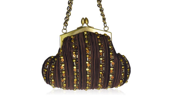 inge christopher Cyprus Framed Pouch Brown