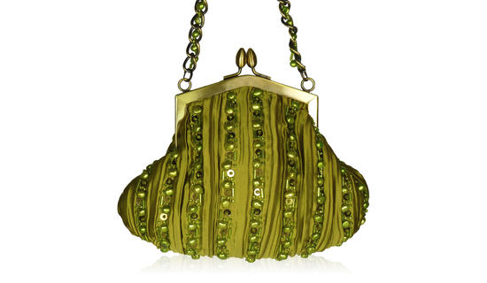 inge christopher Cyprus Framed Pouch Chartreuse