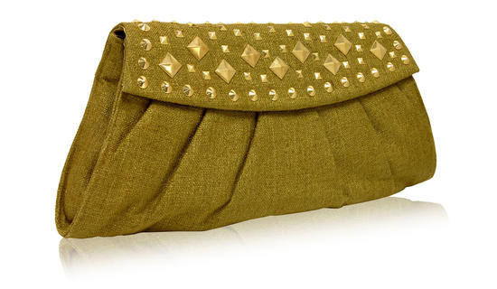 inge christopher Dharini Large Clutch Moss