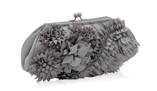 inge christopher Eve Frame Clutch Grey