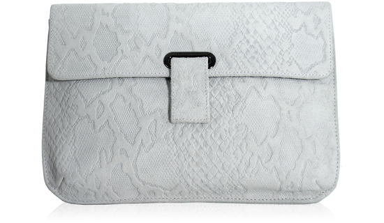 inge christopher Frida Envelope Clutch White