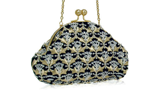 inge christopher Jaipur Curved Frame Clutch Multi