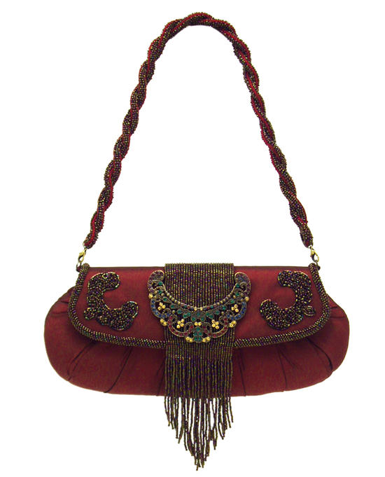 Inge Christopher Jewel Buckle Long Clutch Amethyst