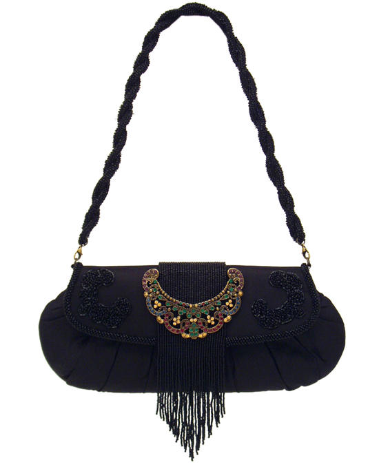 Inge Christopher Jewel Buckle Long Clutch Garnet