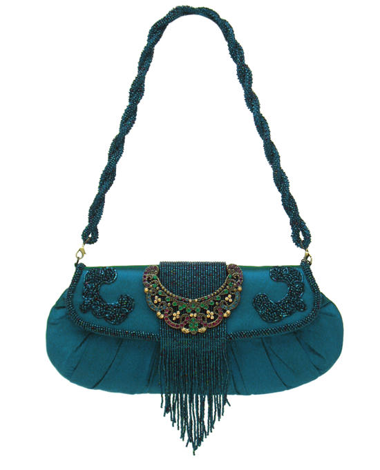 Inge Christopher Jewel Buckle Long Clutch Onyx