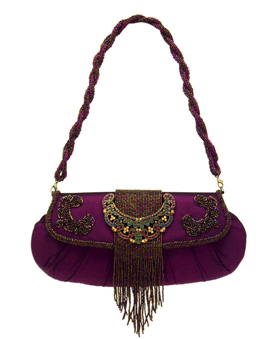 Inge Christopher Jewel Buckle Long Clutch Sapphire