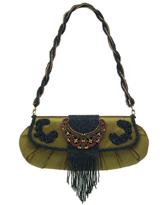 Inge Christopher Jewel Buckle Long Clutch Sapphire