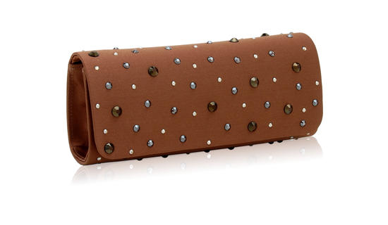 inge christopher Krystle Flap Clutch Bronze