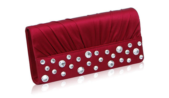 inge christopher Liz Full Flap Clutch Red