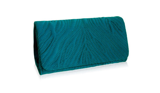 Inge Christopher Olivia Quilted Clutch Pewter