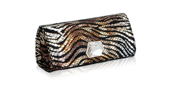 inge christopher Portia Crystal Clutch Black Multi