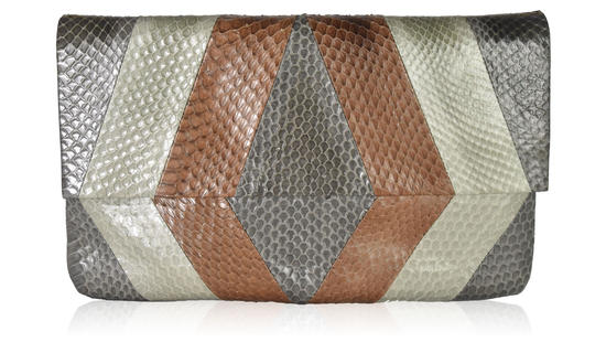 inge christopher Rima Envelope Clutch Brown Multi