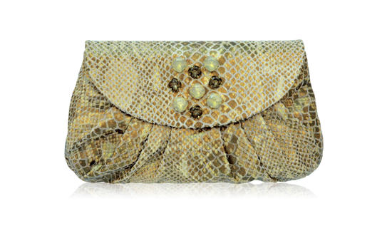 Inge Christopher Santa Ana Flap Clutch Silver