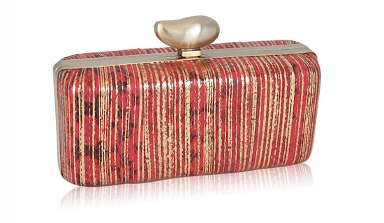 inge christopher Simone Box Clutch Red