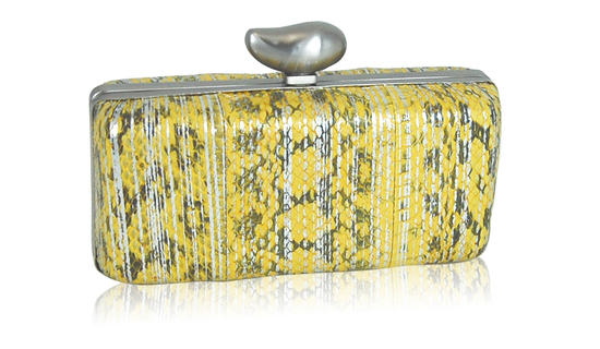 inge christopher Simone Box Clutch Yellow