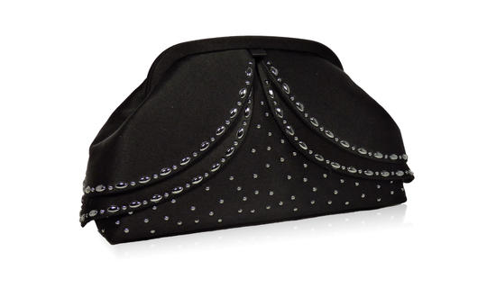 Inge Christopher Wings Curved Clutch Black