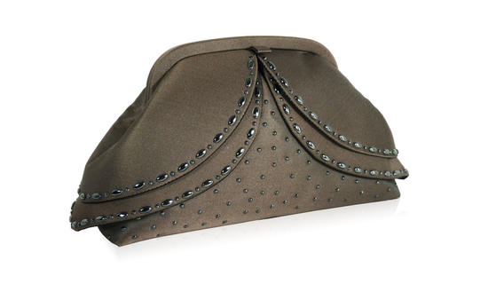 Inge Christopher Wings Curved Clutch Black