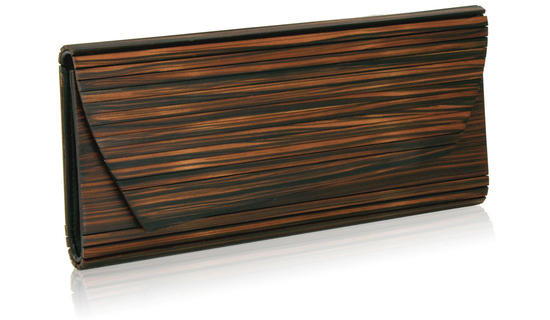 inge christopher Zena Clutch Dark Brown