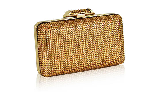 inge christopher Jacqueline Crystal Minaudiere Gold