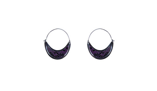 Inge Christopher Mill Valley Hematite Hoop Earrings Jade