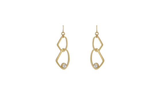 Inge Christopher San Anselmo Crystal Drop Earrings Gold / Jet Black