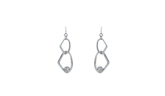 inge christopher San Anselmo Crystal Drop Earrings Silver / Crystal
