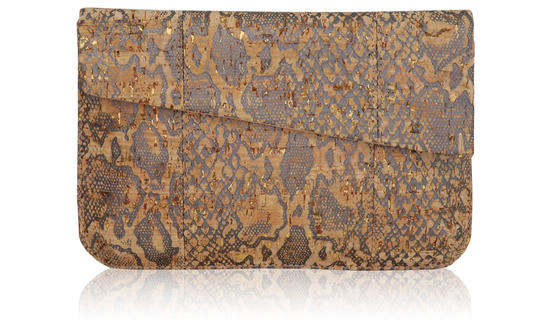 inge christopher Sicilia Asymmetrical Envelope Clutch Pewter