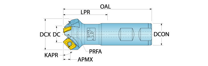 Ingersoll Series: 12_1R - Chamfer End Mill