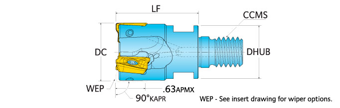 Ingersoll Series: 12J1G - 90° End Mill